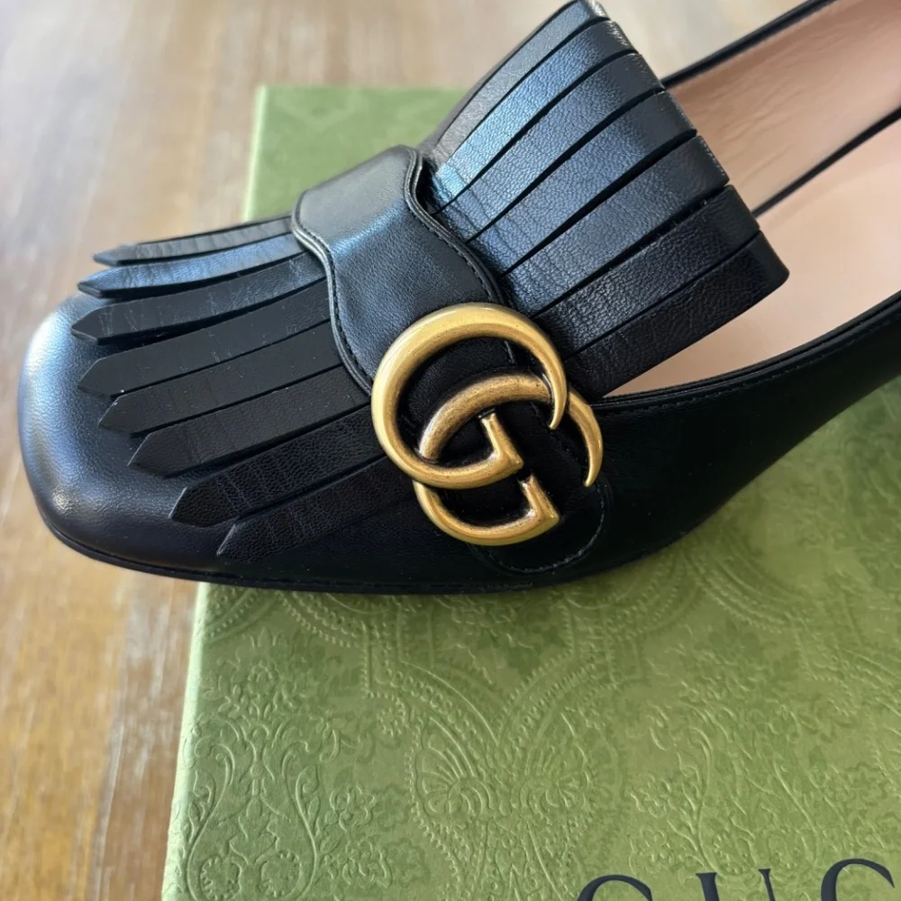 GUCCI SHOES MALAGA  NERO SIZE 9 - Picture 2 of 14